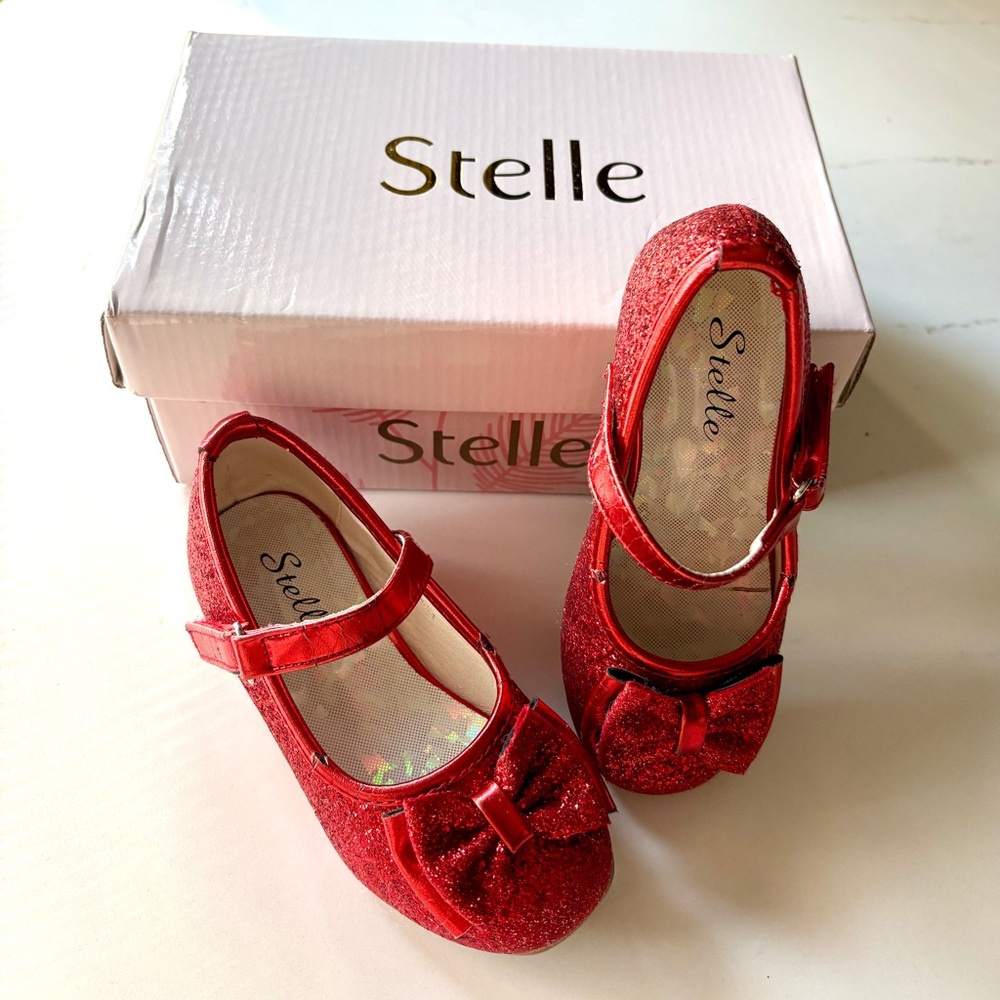 Stelle Red Glitter Dress Shoes